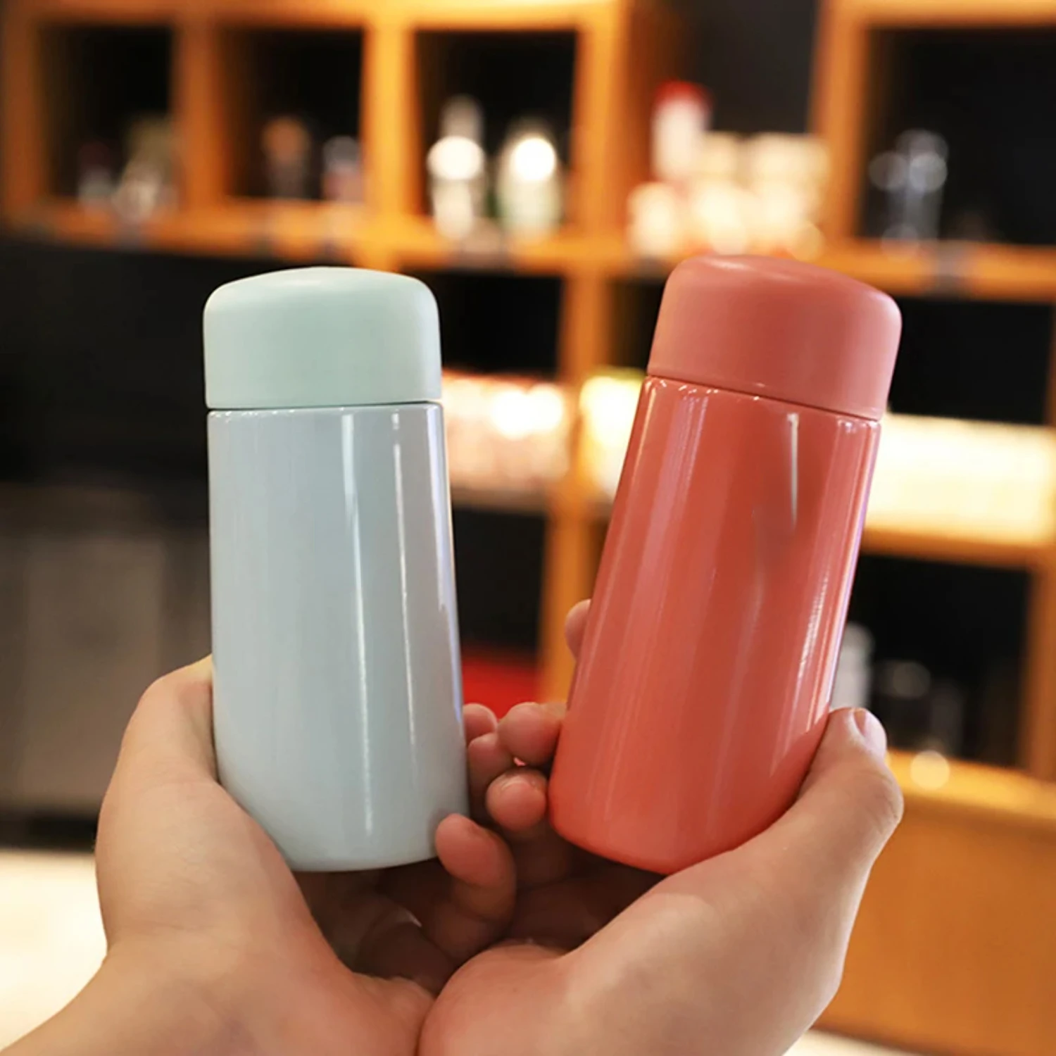 

150ml 304 Mini Cute Stainless Steel Thermos Cup Ultra Compact Portable Leak Proof Male and Female Student Fashion Water Cup Cafe