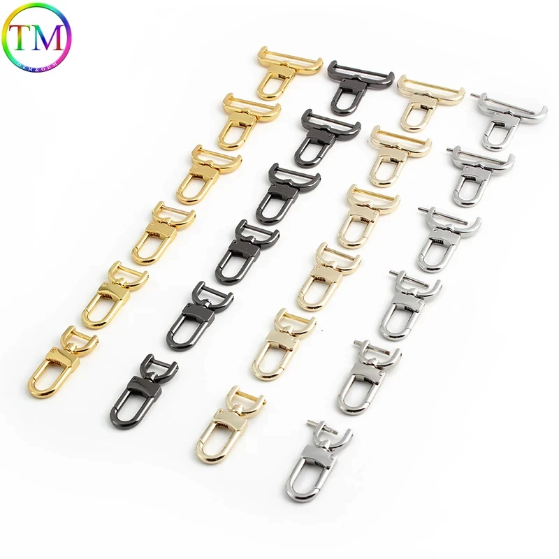 5Pcs K gold Light gold Gun black Metal Detachable Swivel Snap Hooks For Handbag Purse Carabiner Snap Hooks KeyChain Accessories