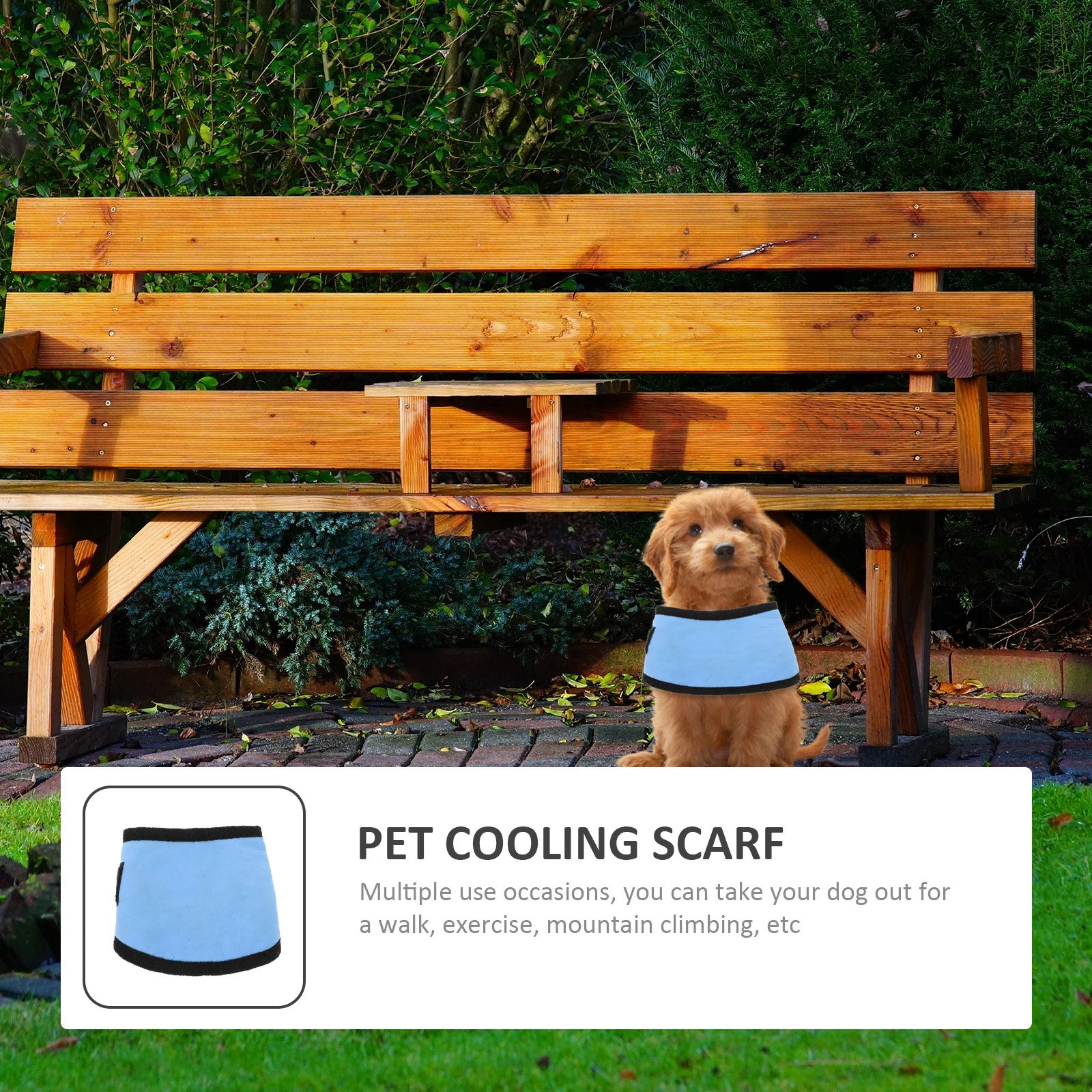 

Pet Cooling Scarf Summer Dog Collar Washable Skin-Friendly Lightweight Cool Fabric Adjustable Neck Wrap For Walking Hiking