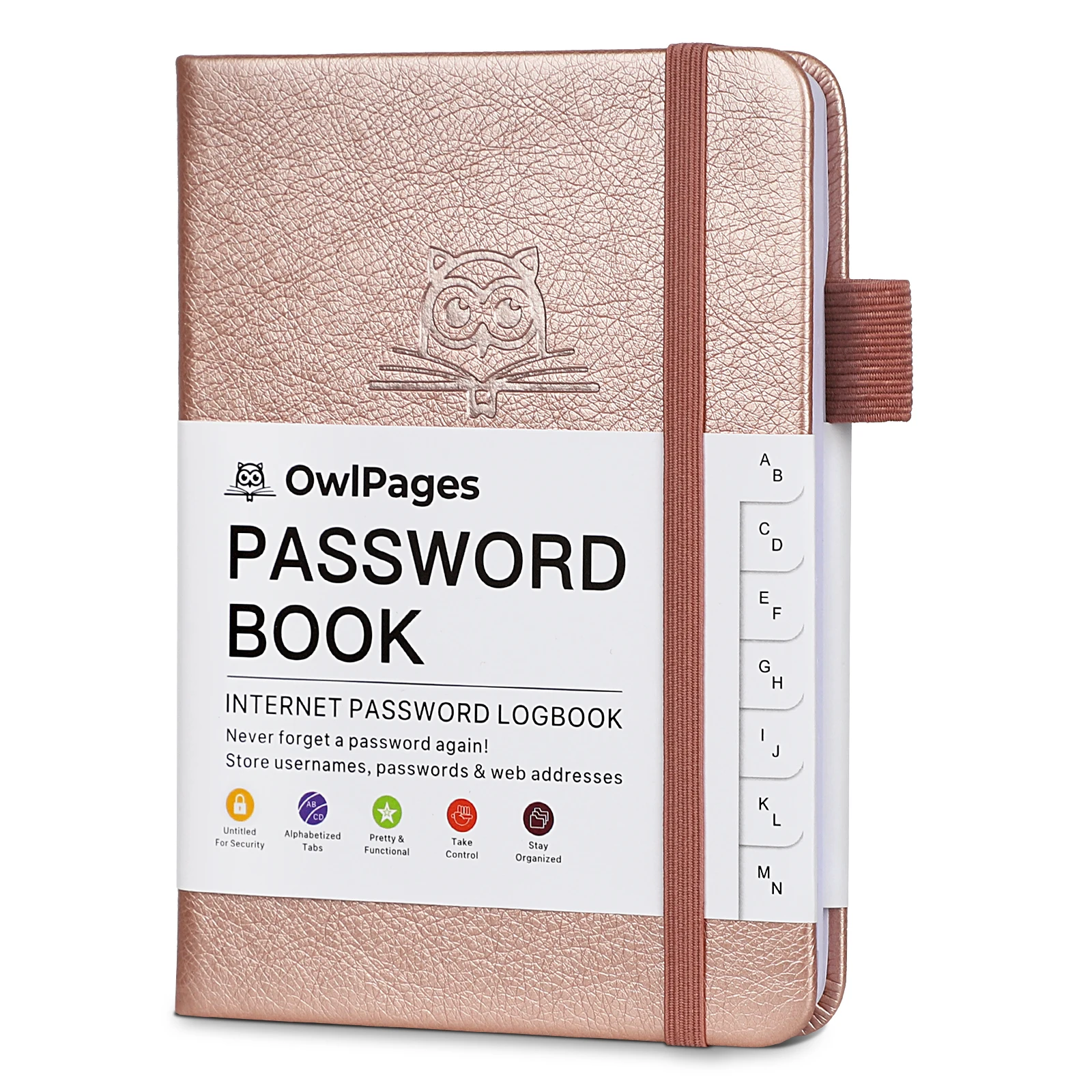 Passwortbuch mit alphabetischen Registerkarten. Hardcover Passwort-Notizbücher, Passwort-Logbuch, Adressorganisator im Taschenformat