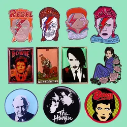 Fashion Music Cartoon Metal Lapel Badge Rock Band Accessory Brooch Personality Back Wrap Clothing Pins Exquisite Medallion Gift