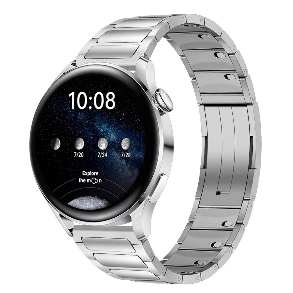 

22mm Stainless Steel Strap for Samsung Galaxy Ultra 47mm Men Link Metal Band Bracelet for Huawei Watch GT 5 GT4 5Pro 3/4Pro 46mm