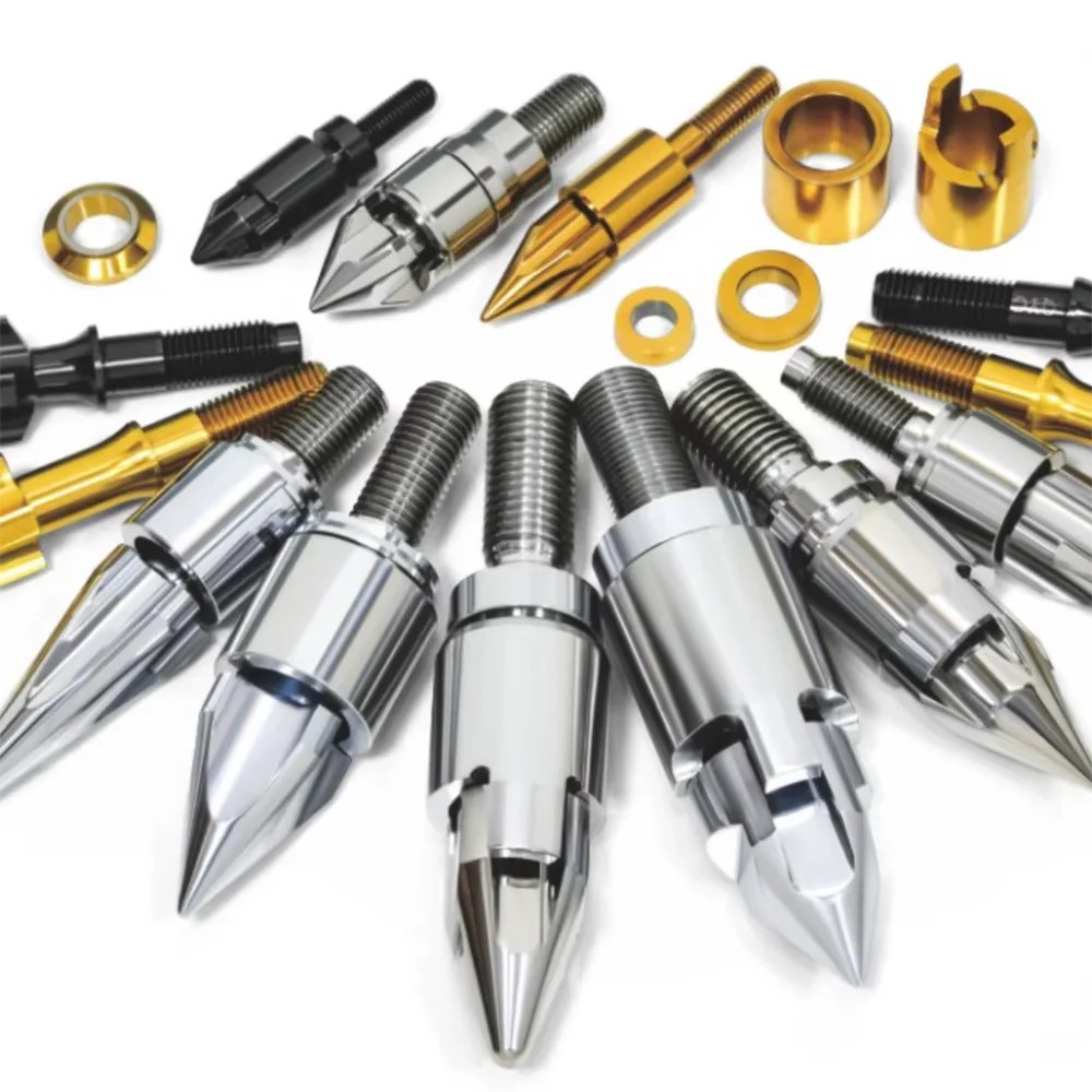 Custom-made injection molding machine components: check valves, check rings, plungers, and screw tips made of DC53 for extended