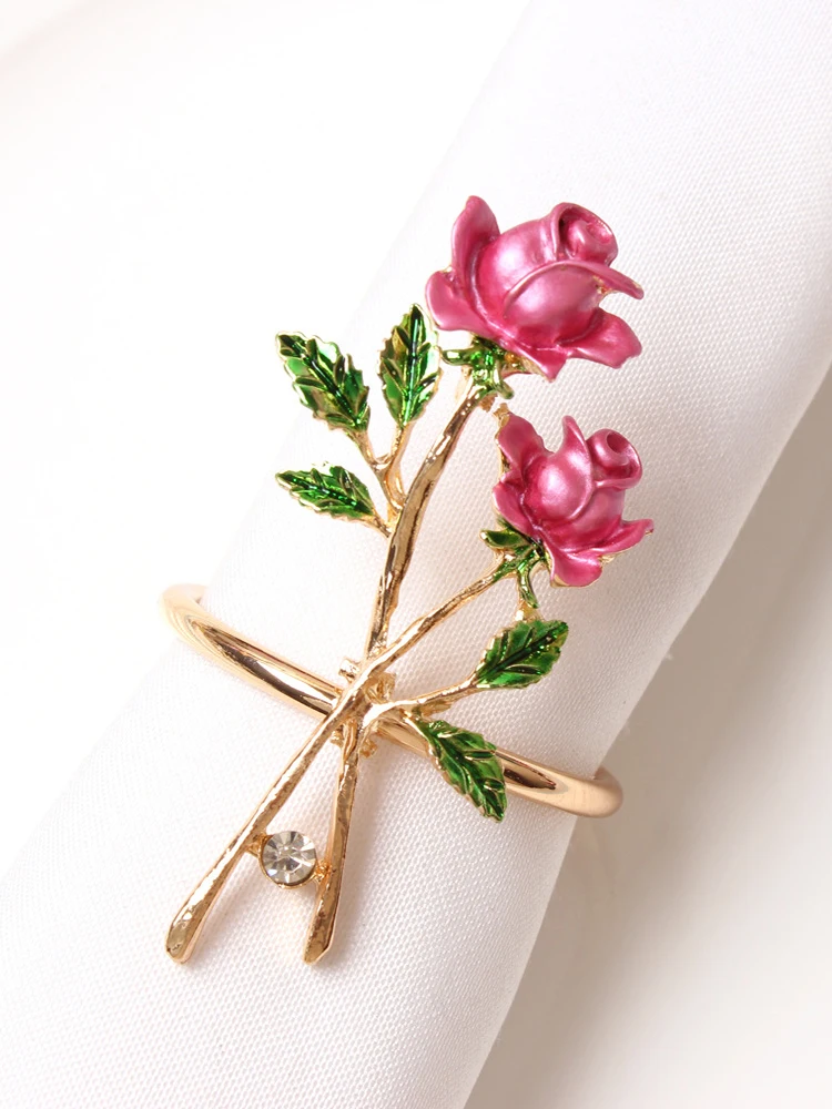 6 uds hebilla de servilleta del Día de San Valentín, letras de amor decoración de boda anillos de servilleta, para cena familiar decoración de mesa de fiesta de cumpleaños