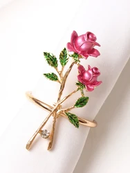 6PCS Valentine's Day Napkin Buckle,LOVE Letters Wedding Decoration Napkin Rings, for Family Dinner Birthday Party Table Decor