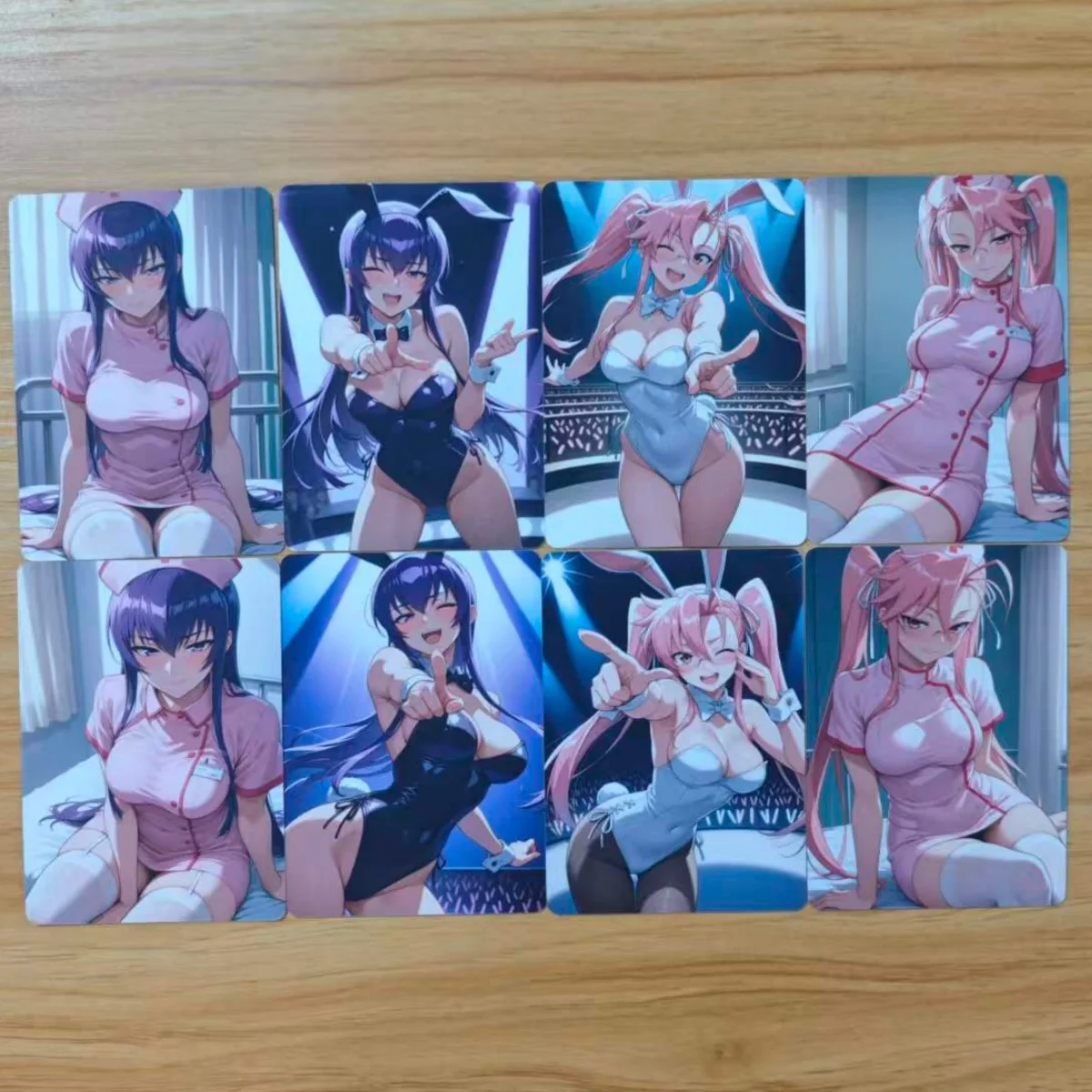 8Pcs/set NSFW Card Highschool of the Dead HOTD Nurse Bunny Busujima Saeko Takagi Saya Beautiful Girls Collection Card 18+
