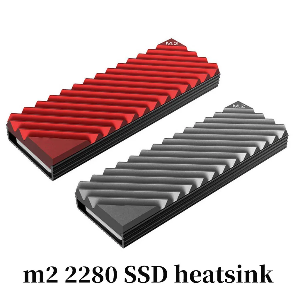 M.2 NVMe SSD Heat Sink 2280 Solid State Drive Aluminum Heatsink with Thermal Silicone Pad Desktop PC Cooling Accessories