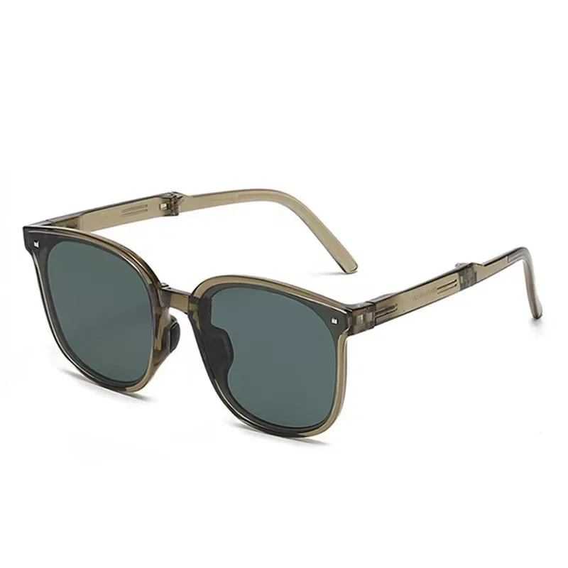 نظارات شمسية قابلة للطي مع حقيبة للنساء ، نظارات شمسية ، نظارات مستقطبة ، وسادة هوائية ، موضة ، أشعة تحت البنفسجية