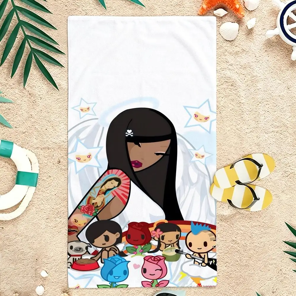 Cute Edgy Pop Art T-tokidoki Towel Microfiber soft Beach Towel for Travel Fitness Sauna Bathing Camping