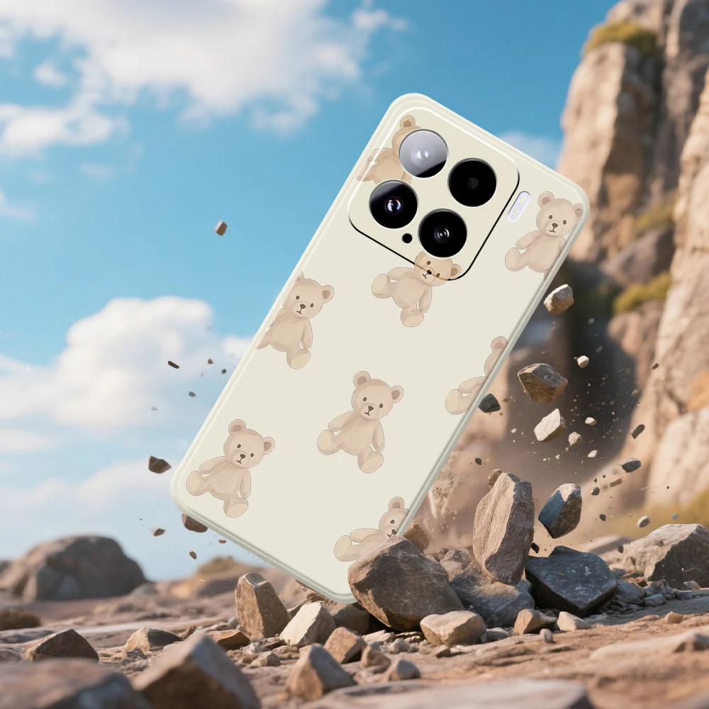 Bear Pattern Phone Case For Xiaomi Mi 15 Ultra Mi 14T 13T 12T 11T Pro Silicone Cover For Xiaomi Mi 13T Pro Mi 11T Pro Cases Capa