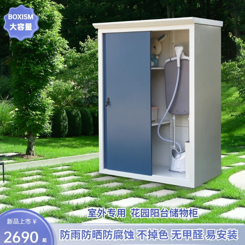 Outdoor Locker Waterproof Sunscreen Balcony Outdoor Courtyard Storage Cabinet Garden Storage Cabinet Cabinet Tool Room with Lock