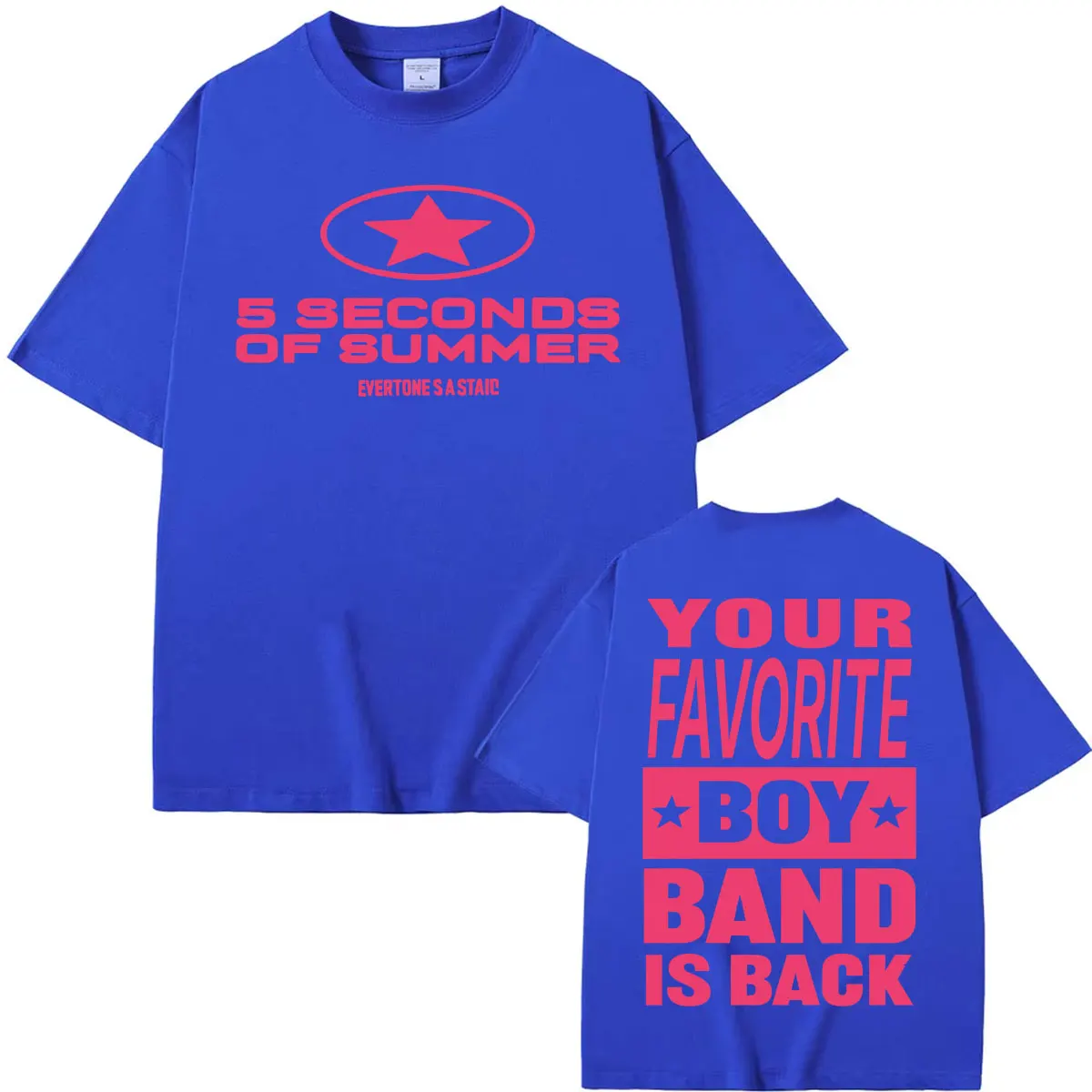 5 Seconds of Summer – „Everyone's A Star“-Welttournee – bedrucktes T-Shirt für Herren und Damen, Retro-Gothic-Hip-Hop-T-Shirts, Sommeroberteile, T-Shirt mit Rundhalsausschnitt. – Detail 6