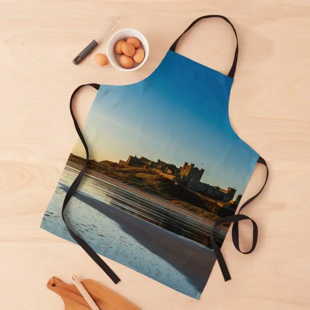 

Sunrise over Bamburgh Castle Apron Kitchens Accessories Men kitchen House Things For Home And Kitchen Professional Barber Apron