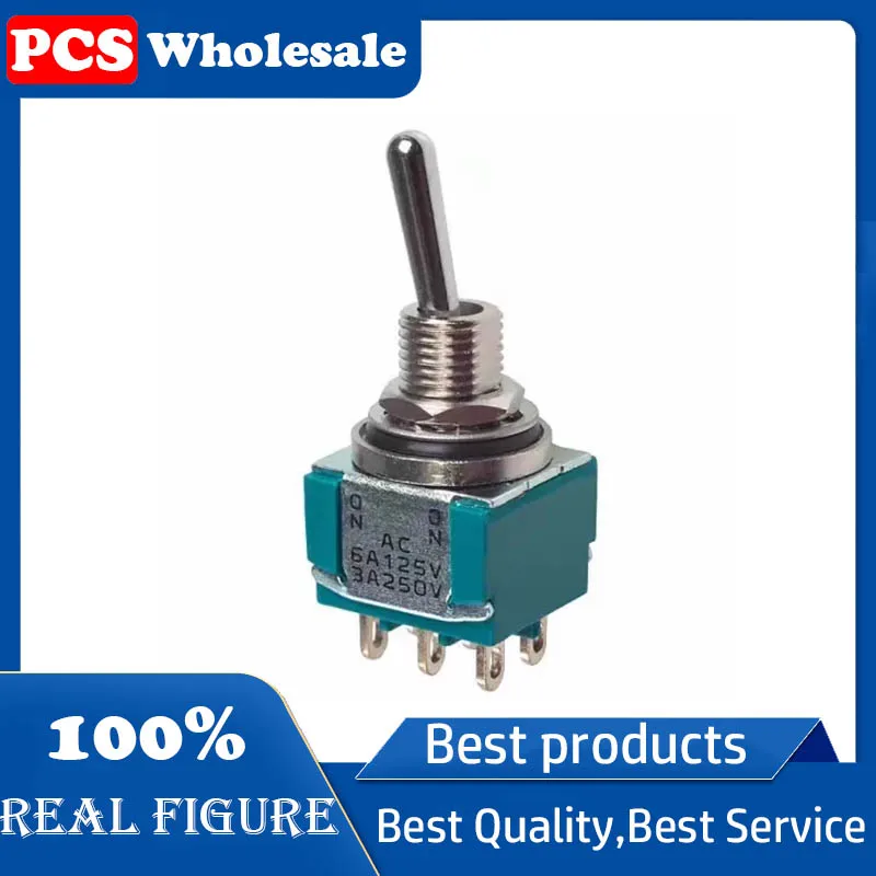MTE206P 6-pin three-position toggle arm toggle switch signal switching 6A125V, 3A250V
