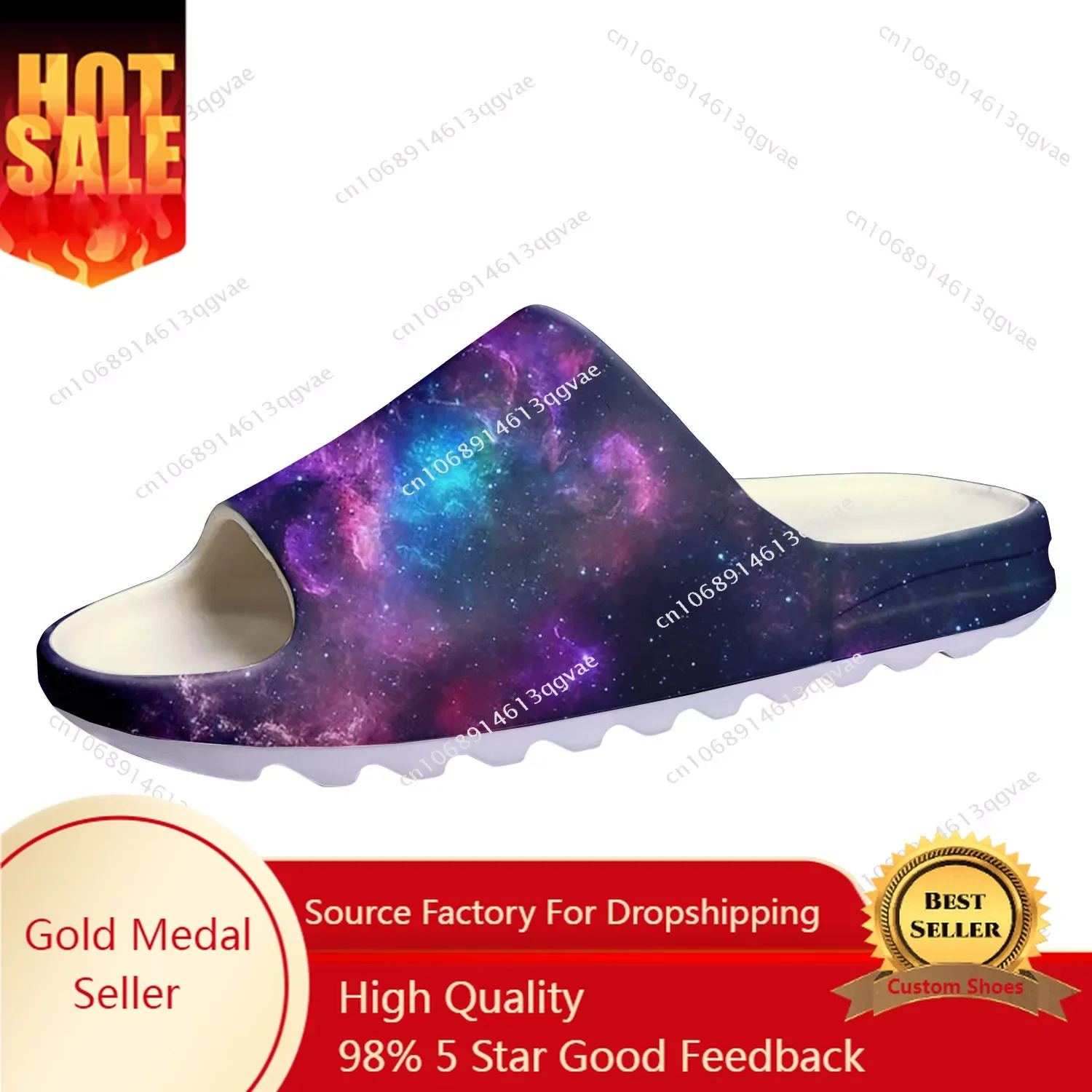 

Galaxy Celestial Soft Sole Sllipers Home Clogs Customized Water Shoes Mens Womens Teenager Stepping On Shit Bathroom sandals