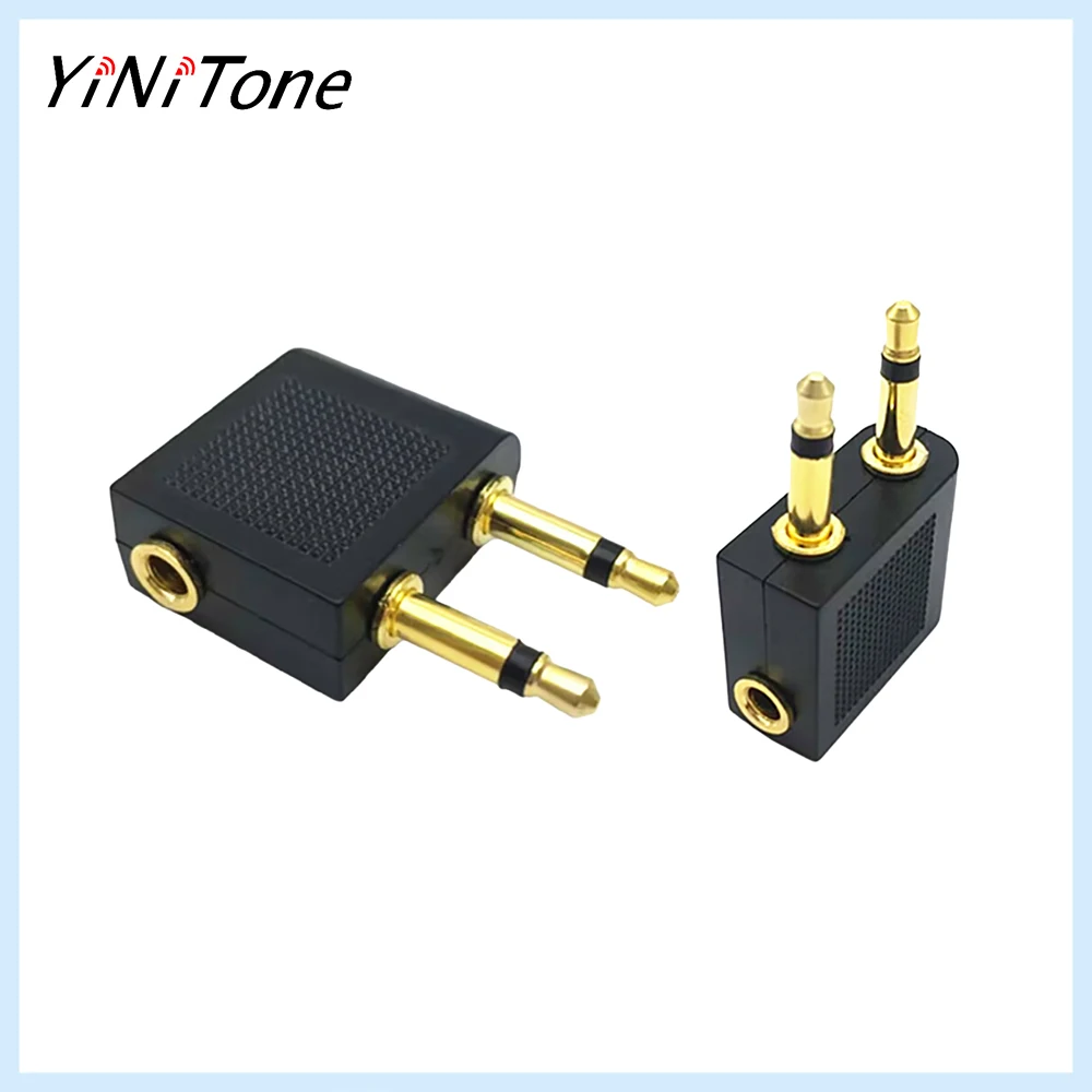 3.5mm Jack Airplane Audio Adapter Airline Earphone Audio Converter For All Standard Airline Connectors