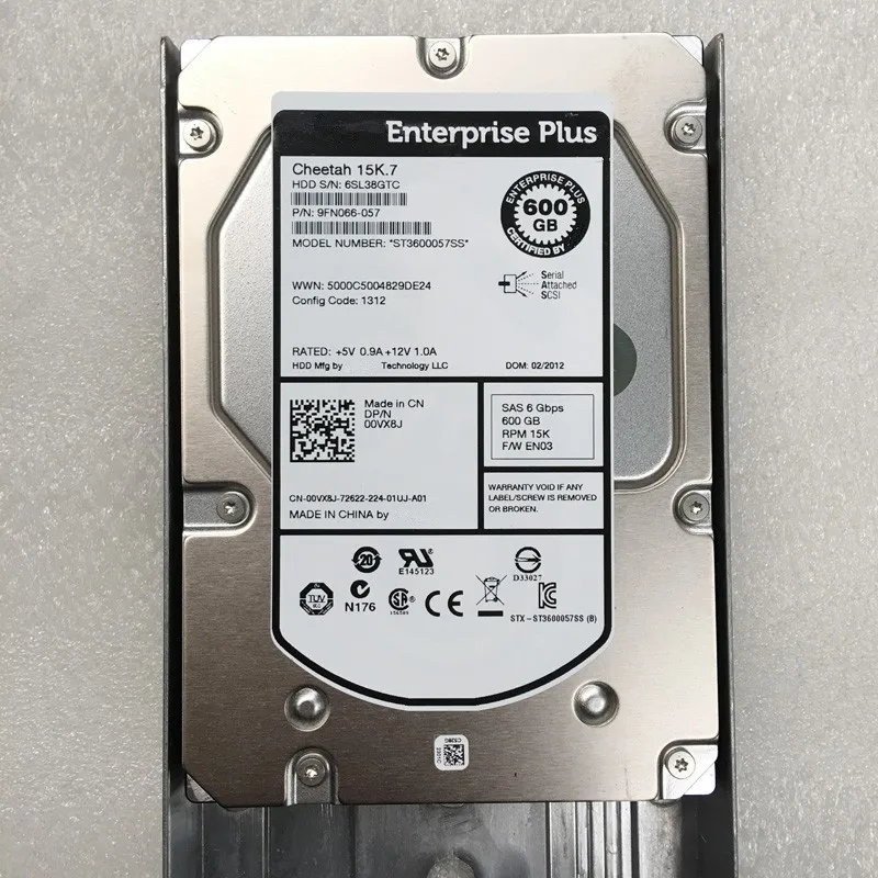 600G 3.5 15K 00VX8J  0VX8J ST3600057SS EQUALLOGIC Hard drive HDD