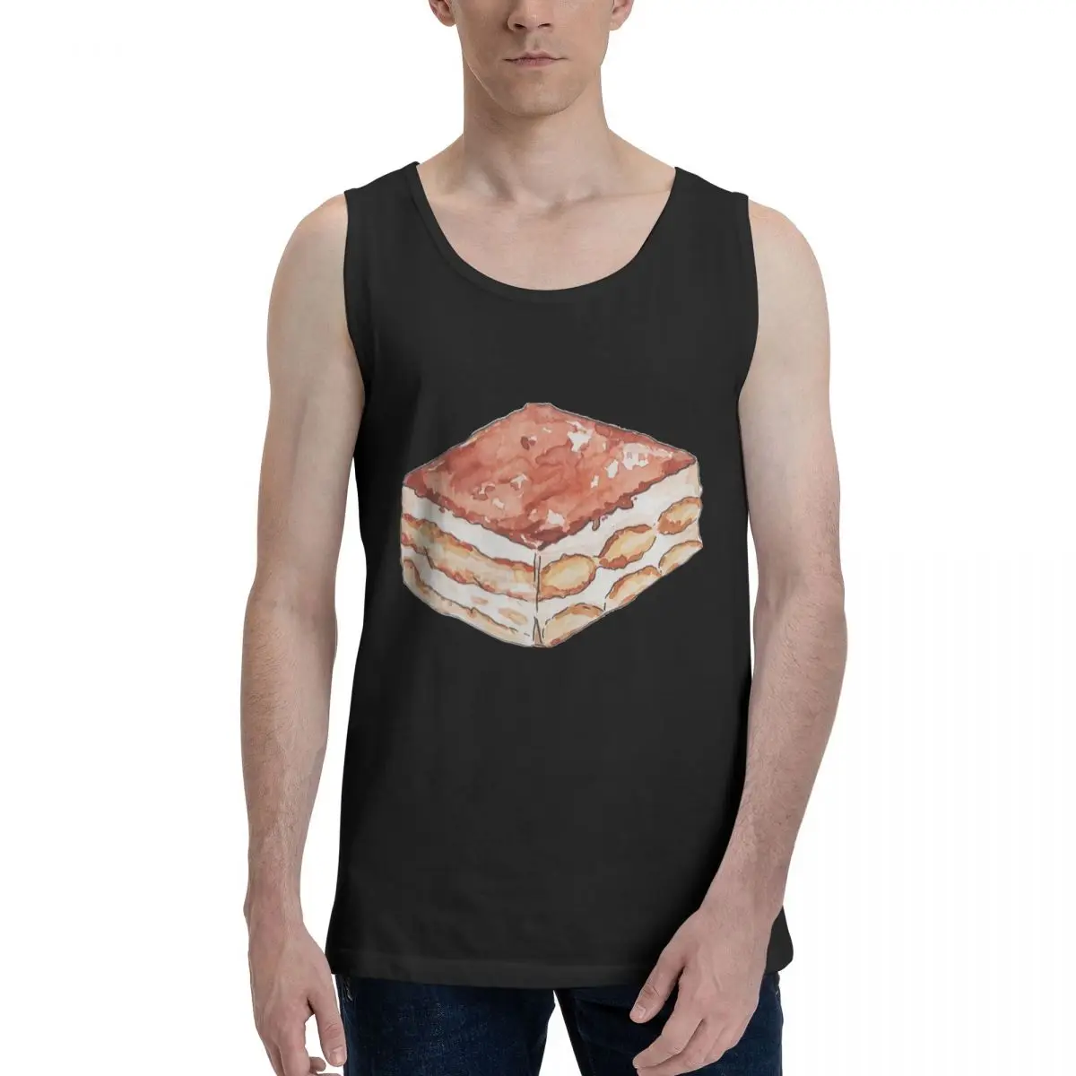 Camiseta sin mangas de algodón 100% para hombre Tiramisu, chaleco, ropa sin mangas, camisetas, camisetas sin mangas para hombre