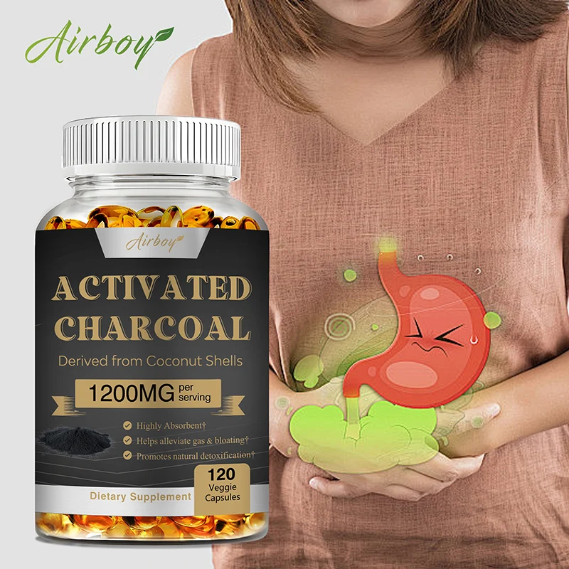 

Activated Charcoal - Gut Health, Digestive Health, Bloating & Gas Relief, Detox, Colon Cleansing