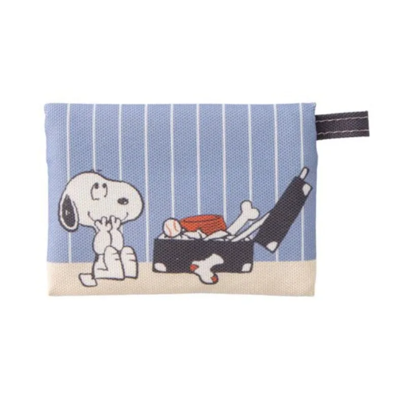 Bolsa de Maquiagem Portátil Leve com Zíper e Estampa Completa do Snoopy, Ideal para Uso Diário e Viagens