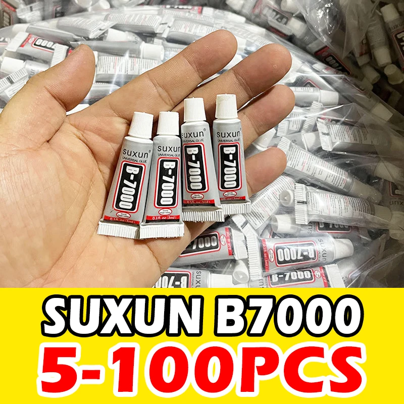 6-110pcs SUXUN B7000 Mobile Phone Touch Screen Super Glue Adhesive Telephone DIY Repair Point Diamond Jewelry Glass Glue 3ml