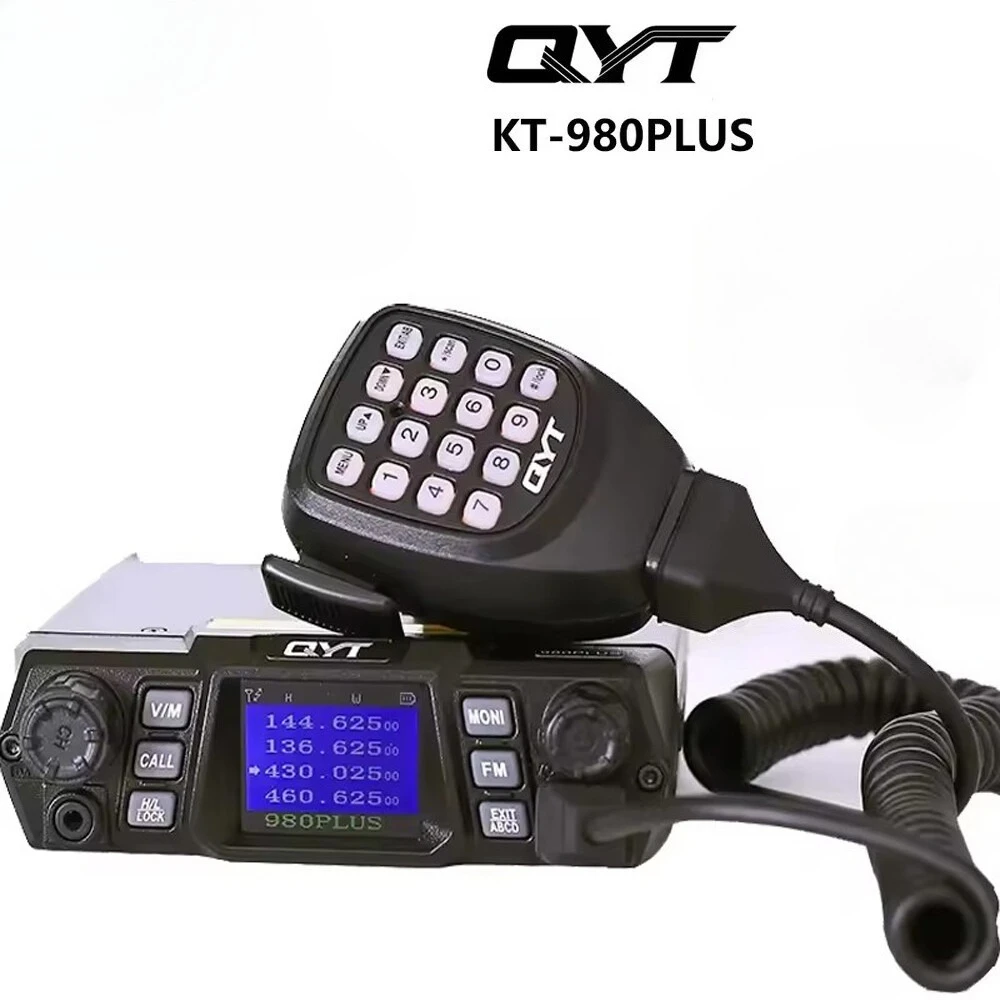 QYT KT-980plus Walkie Talkie 136-174&400-480MHz VHF UHF Dual Band Quad Standby KT-980Plus Car Radio Mobile Radio Ham Radio