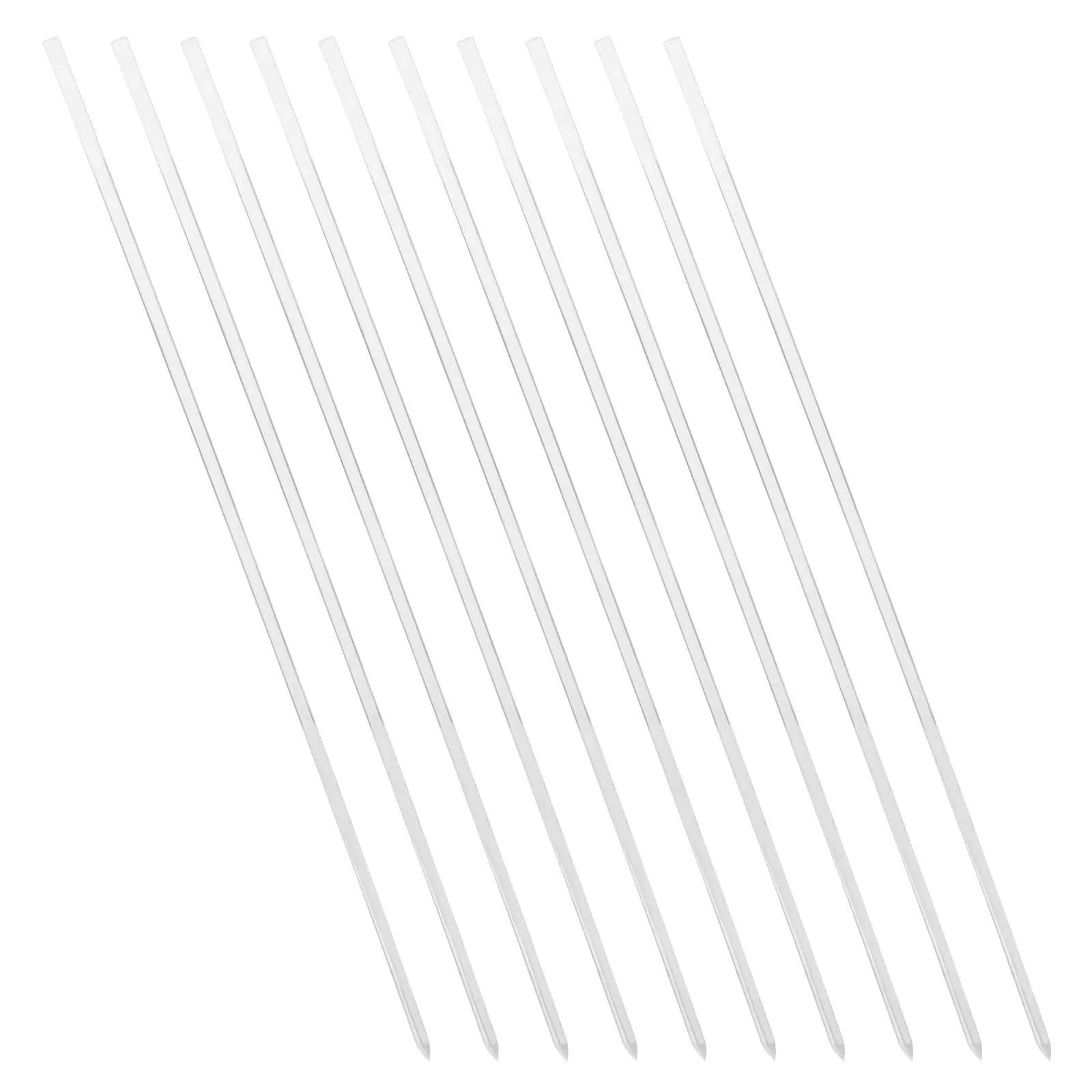 10Pcs 40Cm Clear Acrylic Plant Stakes Strong Invisible Support Sticks for Orchids Indoor Outdoor Potted Plants Vegetables