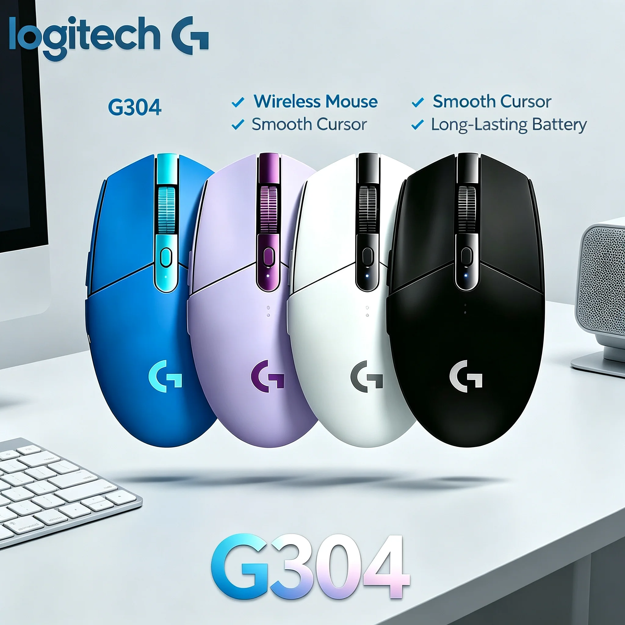 Logitech G304 Lightspeed Wireless Gaming Mouse Comfort Grip Ergonomic Mice For Long Time Gaming
