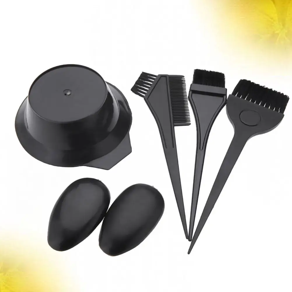1Set Hair Coloring Comb Set Professional Dye Bowl Ear Covers Hairdressing Tint Brush Kit Salon Home Use Quick Dye Tool