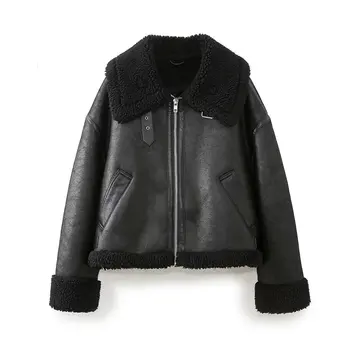 Image 2025 Autumn New Women's Fashion and Leisure Multi functional Leather and Fur Integrated Motorcycle Jacket Coat