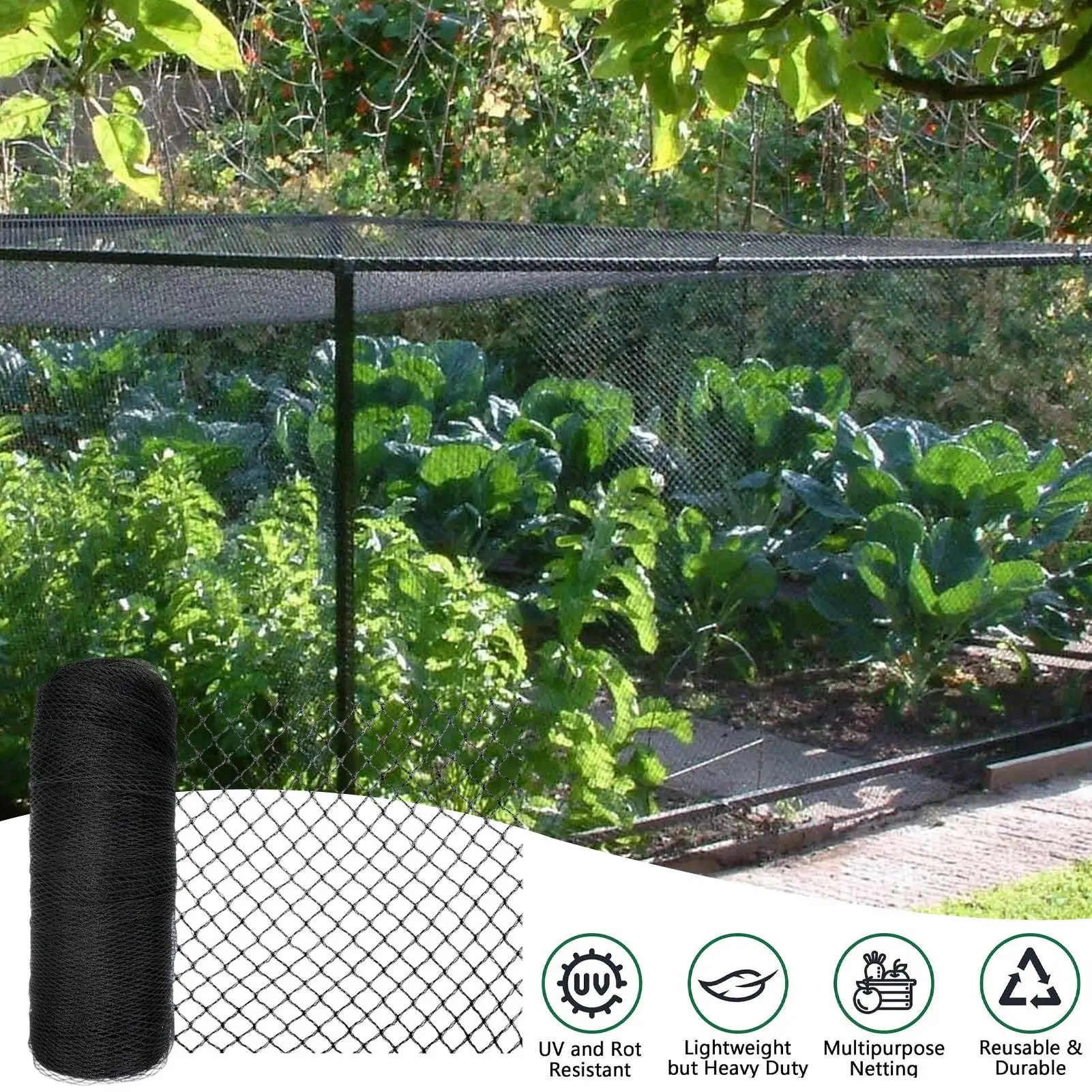 

Сетка для птиц для садовых деревьев, защитная сетка 1333 фута, барьер для птиц, сетка для овощей, фруктовых деревьев, уличный пруд