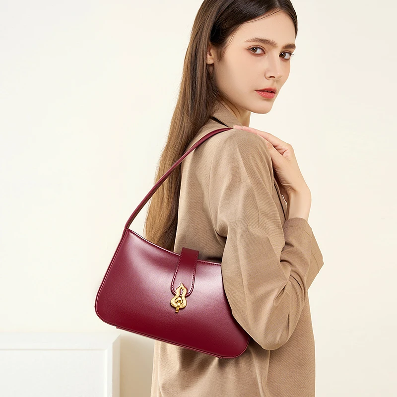 

Luxury Women's Bag 2025 New Split Cow Leather Women Shoulder Bags High Quality Minimalist Square Bag Fashionable Female Handbags