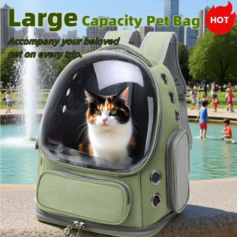 2025 Transparent Pet Carrier Backpack for Cats and Small Dogs Breathable Outdoor Shoulder Bag Travel Pet Supplies for Pets