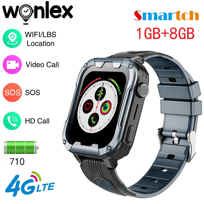 Wonlex Smart Watch Children with GPS SOS Anti-Lost Tracker KT32 Whatsapp HD Video Call Android 1GB+8GB 4G Wifi Kids SmartWatch