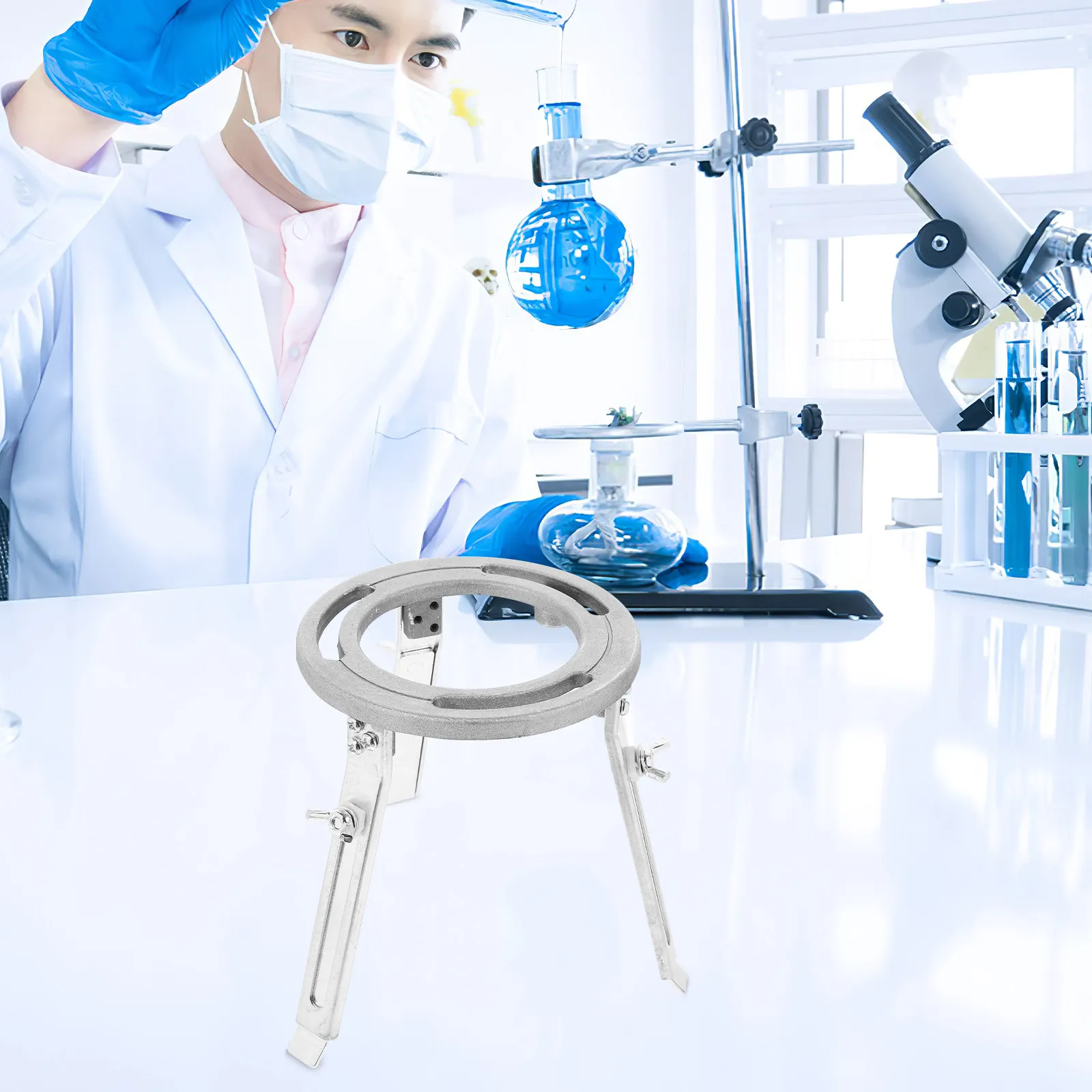 Liftable Experimental Tripod Stand Stable Laboratory Burner Tripod Holder Chemical Experiment Equipment Teaching Supplies