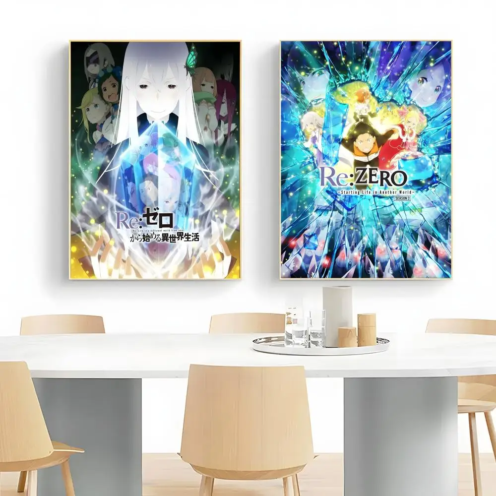 Re Life in a different world from zero Poster Wall Art Print Poster Decorative Mural Home Decor Gift Unframed