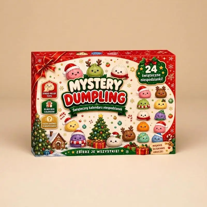 Christmas Advent Calendar Soft Bun Squeezing Mud DIY Stress Relief Toy Kids Festival Surprise Gift Present