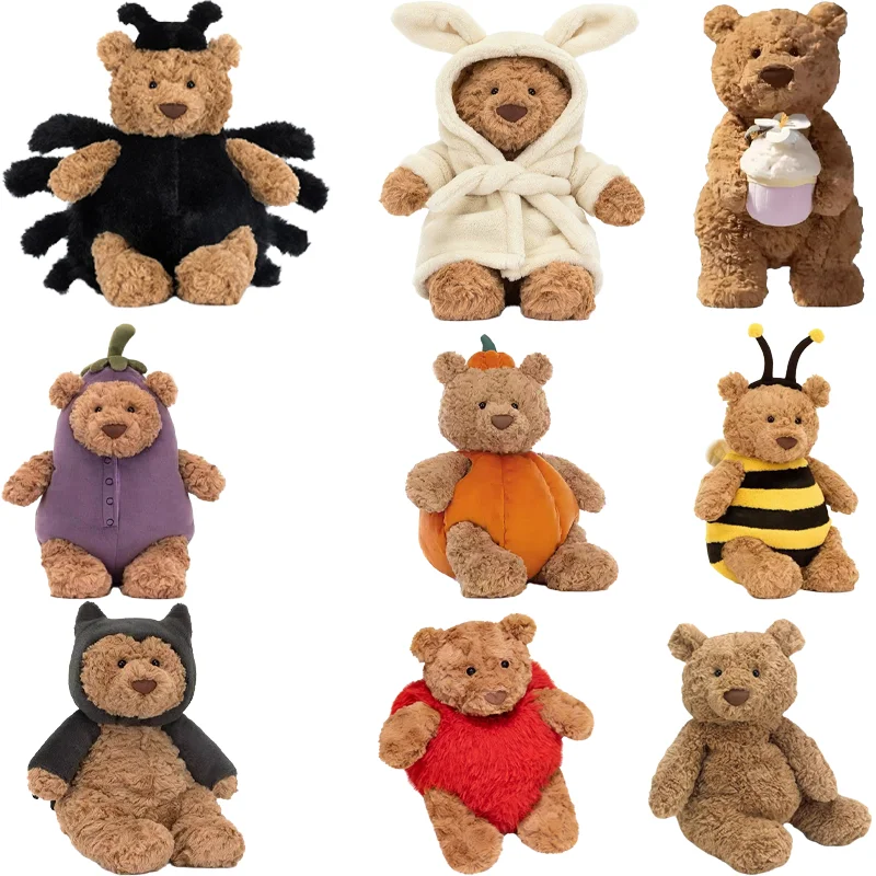 Muñeco de peluche de oso Bartholomew de gelatina de 28cm, bonito juguete de compañero para abrazar, juguete de moda para adultos, muñeca de compañero, colección de regalo para Festival