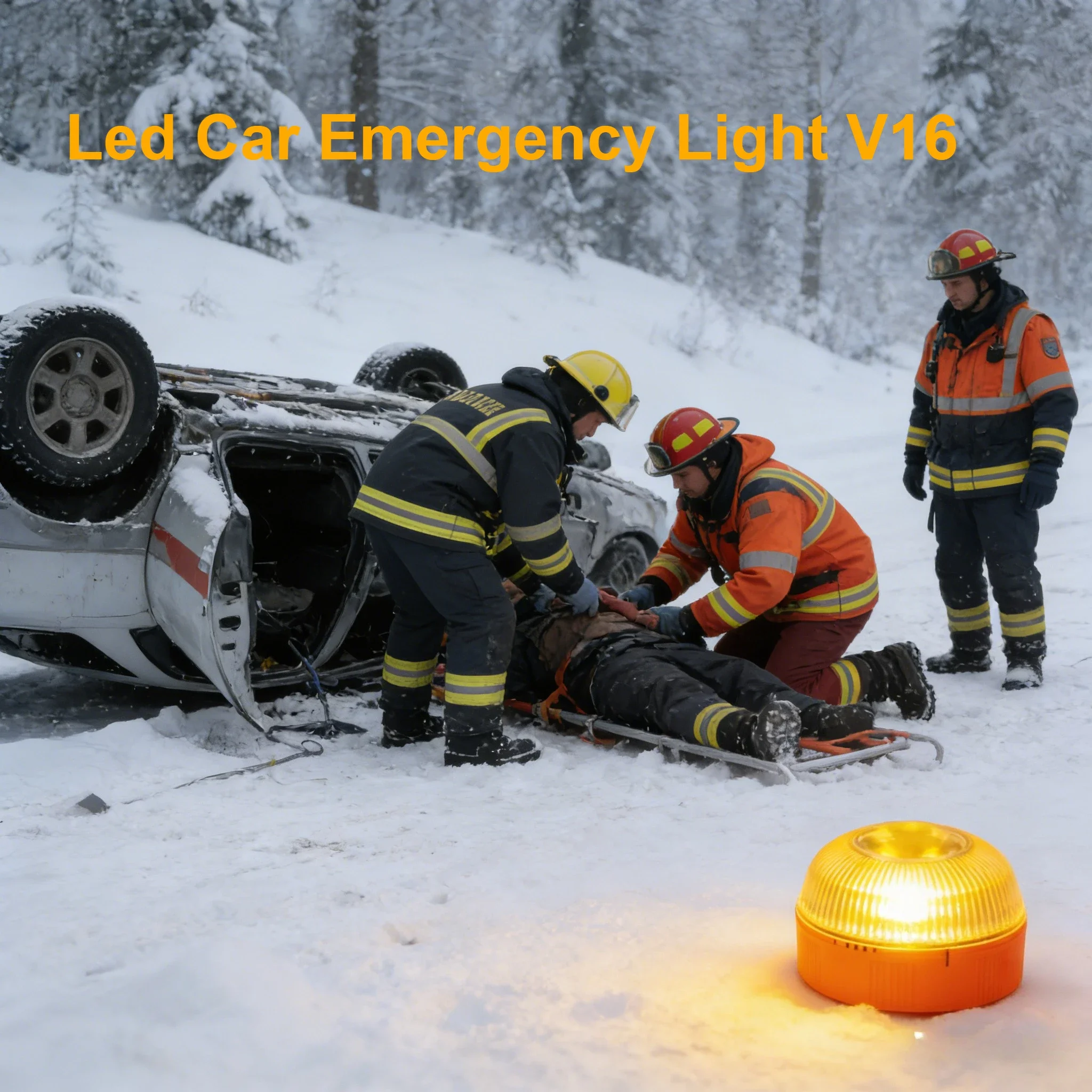 Led Car Emergency Light V16 Explosion Flashing Light Magnetic Induction Strobe Flashing Warning Light Safety Accessory
