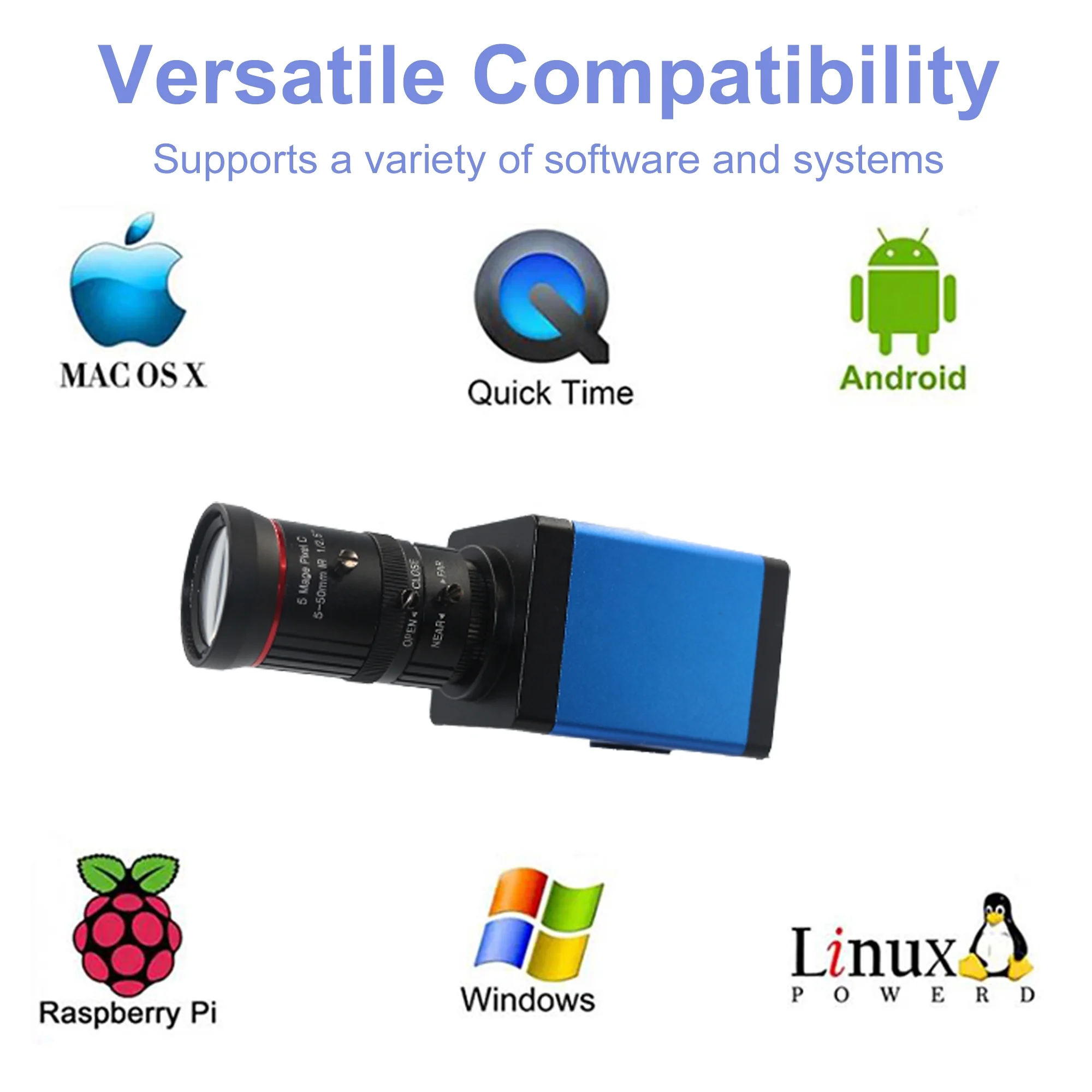 Optical Zoom Camera Manual Focus Color IMX323 CMOS 2MP Video Conference Webcam PC Camera UVC for Video Teaching