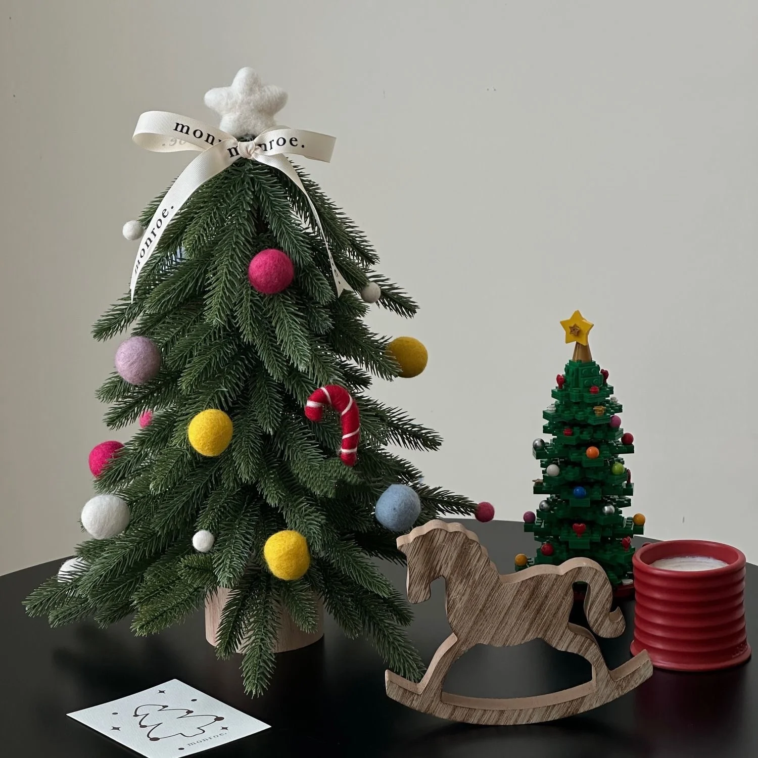 LOPOTIN Kit 18 Pezzi Ornamenti Natalizi In Legno Da Colorare Per Bambini - Con Pennelli E Colori Acrilici