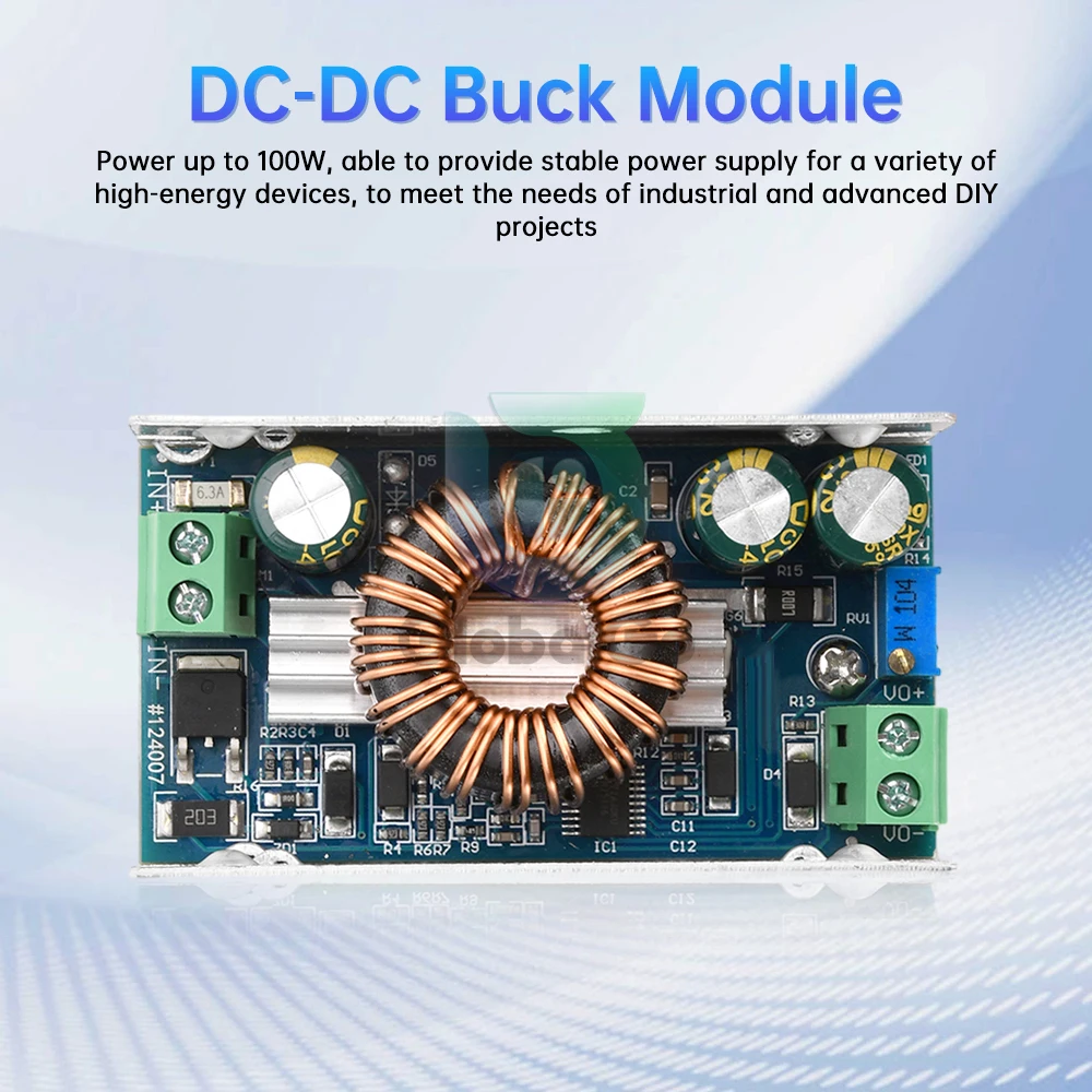 Bộ chuyển đổi buck DC-DC 6a 100w 10-90v 12v 24v 36v 48v 60v 72v 86 đến 1.5v-60v 5v 15v 19v điện áp giảm áp mô-đun điều chỉnh