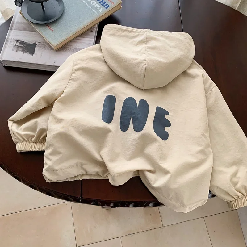 2025 الربيع والخريف الفتيان سترة رسالة موضة سترة واقية سستة الأولاد معطف هدية عيد ميلاد 1-8 سنوات ملابس الأطفال الجديدة #2