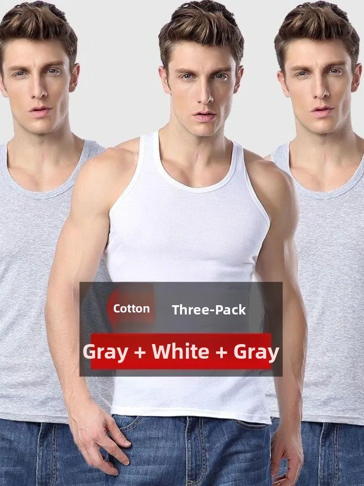 

Cotton Strapl Vest Men's Slim Fit Elastic Breathable Sports Vest Fitn Base Layer Svel Vest Summer Jogging Vest