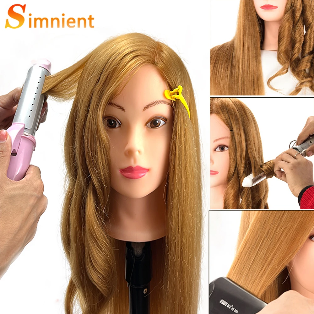 Novo 80% cabeça de boneca de cabelo real para penteado cabeça de treinamento profissional cabeça de manequim estilo para praticar onda quente ferro endireitar