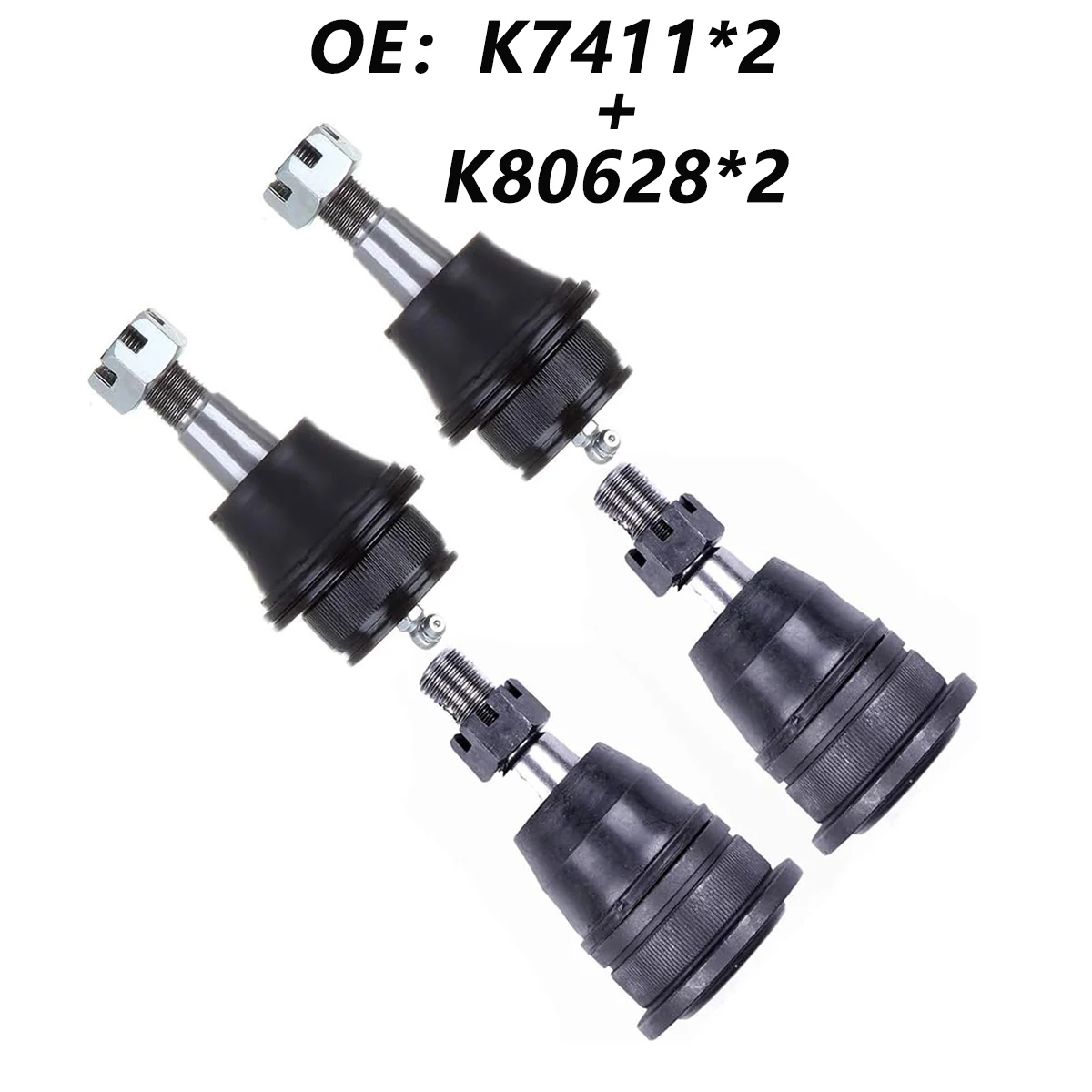 

2PCS K7411+K80628 Front Upper Lower Ball Joints for 2006 2007 2008 2009 2010 Dodge 2011-2012 Ram 1500