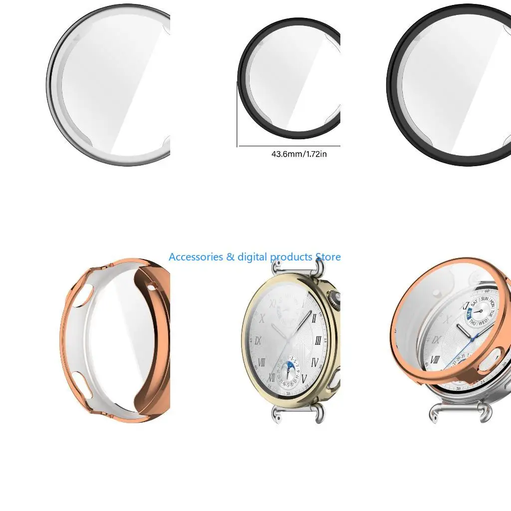 77JD Protector Cover Full Coverage Shell for Watch GT6 41MM Scratchproof Bumper Frame Case Housing Easy Installation