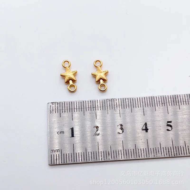 Factory Direct Sales 100Pieces DIY Earrings Pendant Double Crane XINGX Five-Pointed Star Pendant Necklaces and Bracelets Jewelry