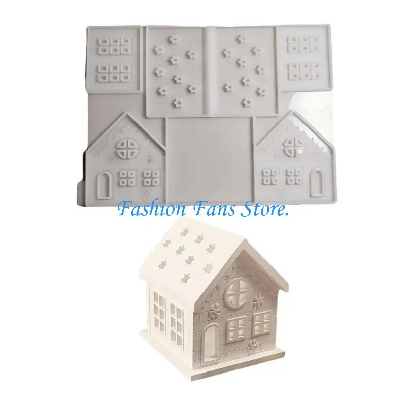  Home Decoration Mold Silicone Ornament Making Mould Miniature House Shaped Gypsum Adorment Mould Jewelry Crafting Tool