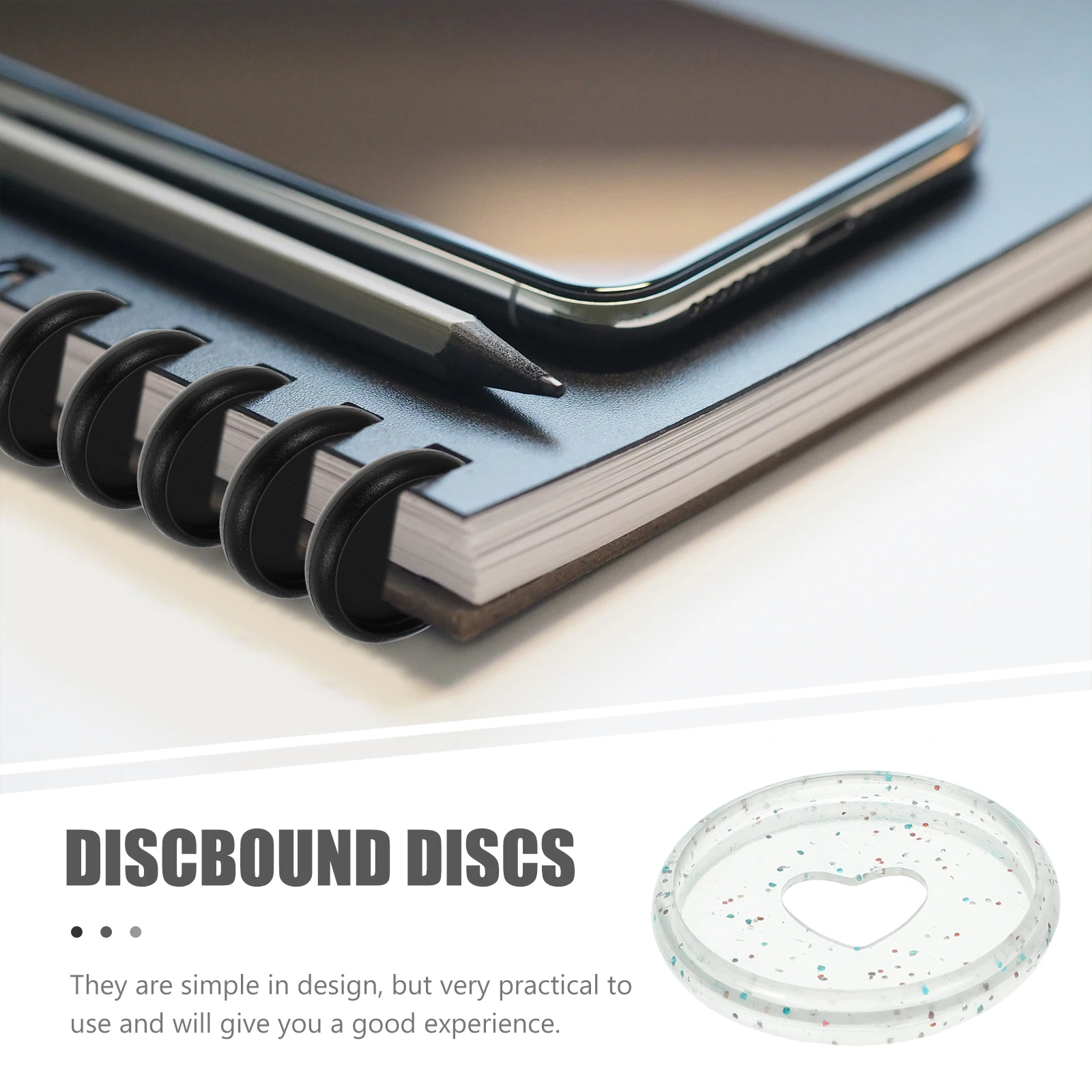 50pcs 28mm Binder Ring Loose Leaf Discs Notebook Accessories Plastic Binding Tools Office Use Round Design